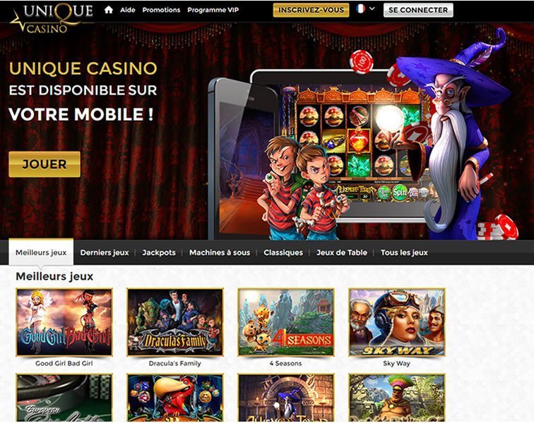 Guide de win unique casino online
